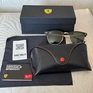 Ray-Ban Black and Red Sunglasses Case